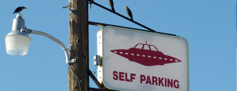 Parking sign on the Extraterrestrial Highway