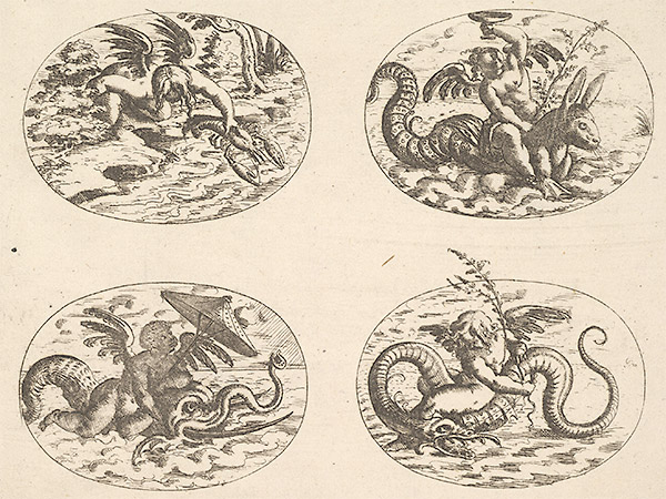 Putti With Sea Monsters