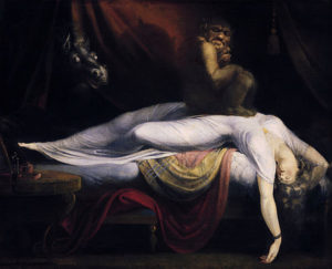Image courtesy of https://en.wikipedia.org/wiki/Sleep_paralysis#/media/File:John_Henry_Fuseli_-_The_Nightmare.JPG